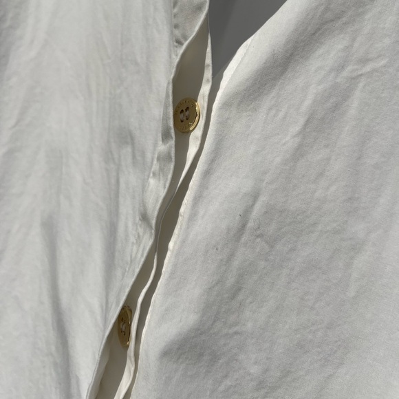 Guess Marciano Crisp White Cotton Shirtdress | Button-Down Bib-Front Dress | S - Picture 5 of 14